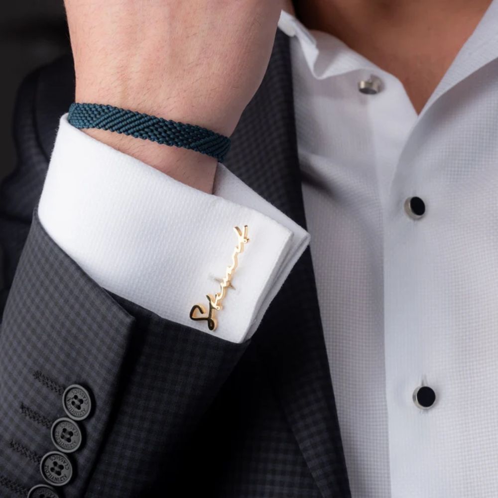 Personalized Signature Style Wedding Cufflinks - Giva