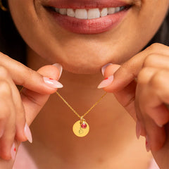 Initials Birtstone Necklace