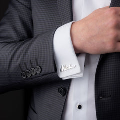 Personalized Signature Style Wedding Cufflinks - Giva