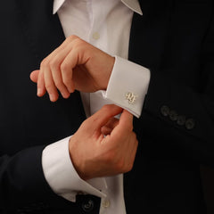 Personalised Monogram Cufflinks for Groom - Giva