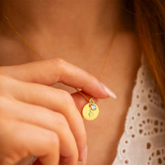 Initials Birtstone Necklace