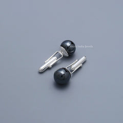 Natural Sophisticated Hematite Stone (Black Onex) Cufflinks for the Modern Gentleman