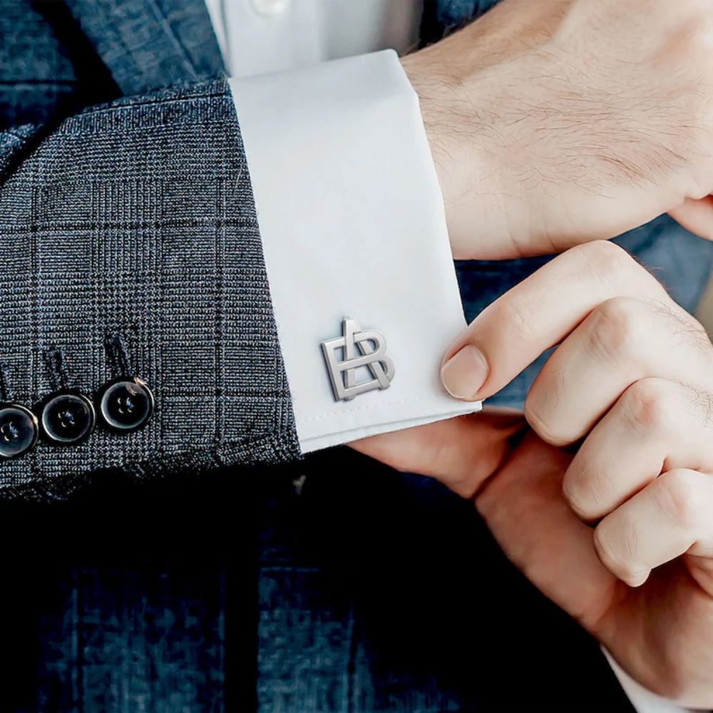 Monogram Overlapping Initial Cufflinks - Giva