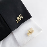 Personalised Initials Heart Cuff Link - Giva