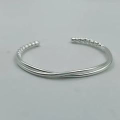 Silver Boho Kada Bracelet for men - Giva