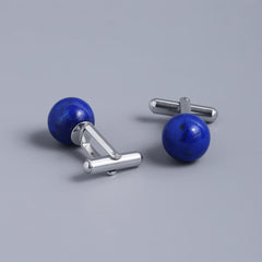 Natural Lapis Lazuli Stone Cufflinks for Him – Smart Casual Elegance