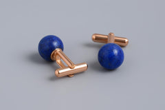 Natural Lapis Lazuli Stone Cufflinks for Him – Smart Casual Elegance