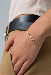 Custom Handwriting Bracelet | Personalized Gold Bracelet | Dainty Name Bracelet | Handmade Name Charm Jewelry | Perfect Gift for Mom