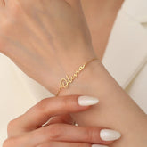 Gold Plated, Custom Name Bracelet, Birthday Gift, Friendship Bracelet, Personalised Bracelet, Gift for Mom, Valentine's Day Gift,