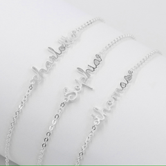 Name bracelet, gold bracelet, dainty bracelet, sterling silver, delicate bracelet, silver bracelet, initial bracelet, women bracelet, friend