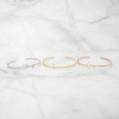 Personalized Name Bangle Bracelet