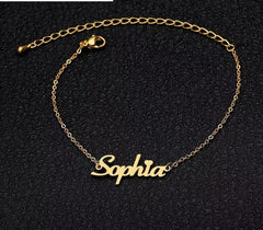 Custom Name Anklet, Customized Gift, Minimalist Anklet, Personalized Anklet, Valentines Gift for Best friend, Gift for girlfriend