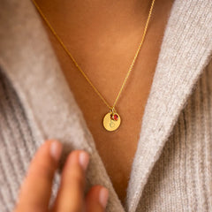 Initials Birtstone Necklace