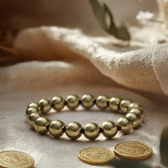 Anant Infinity Golden Pyrite Crystal Bracelet