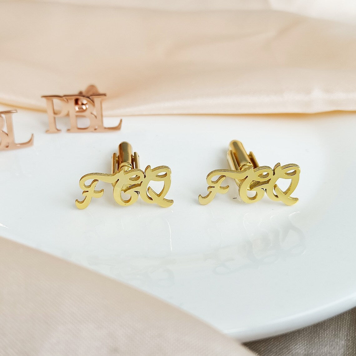 Personalised Initial Letter Name Cufflinks - Giva