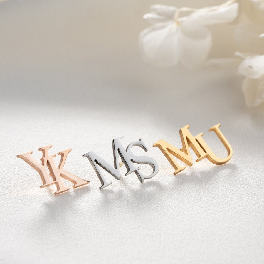 Personalized Initial Letters Brooch, Bride - Groomsmen - Giva