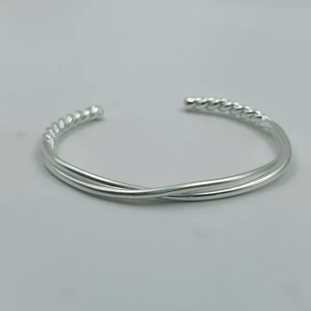Silver Boho Kada Bracelet for men - Giva