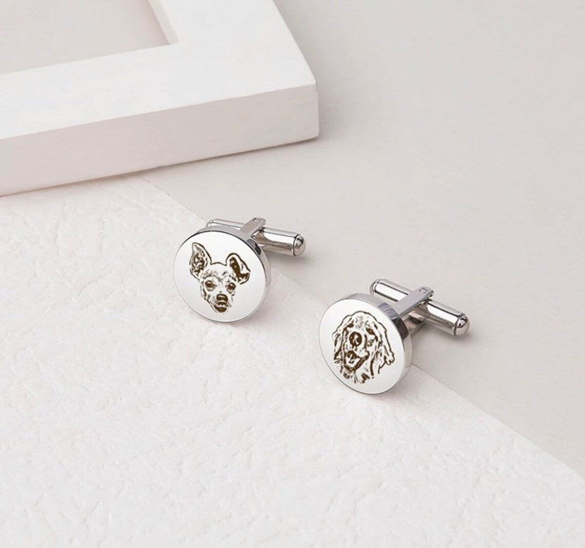 Custom Pet Engraved Cufflinks - Giva